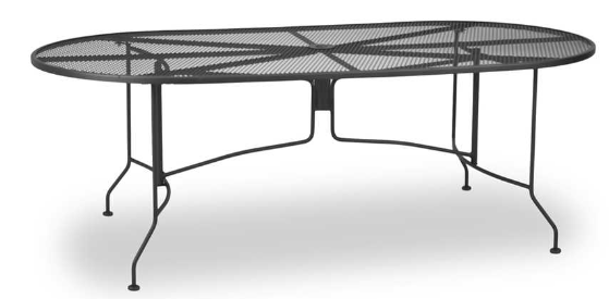 42" x 84" Oval Regular Mesh Dining Table