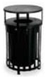 Cambridge Trash Receptacle W/Tray and Liner