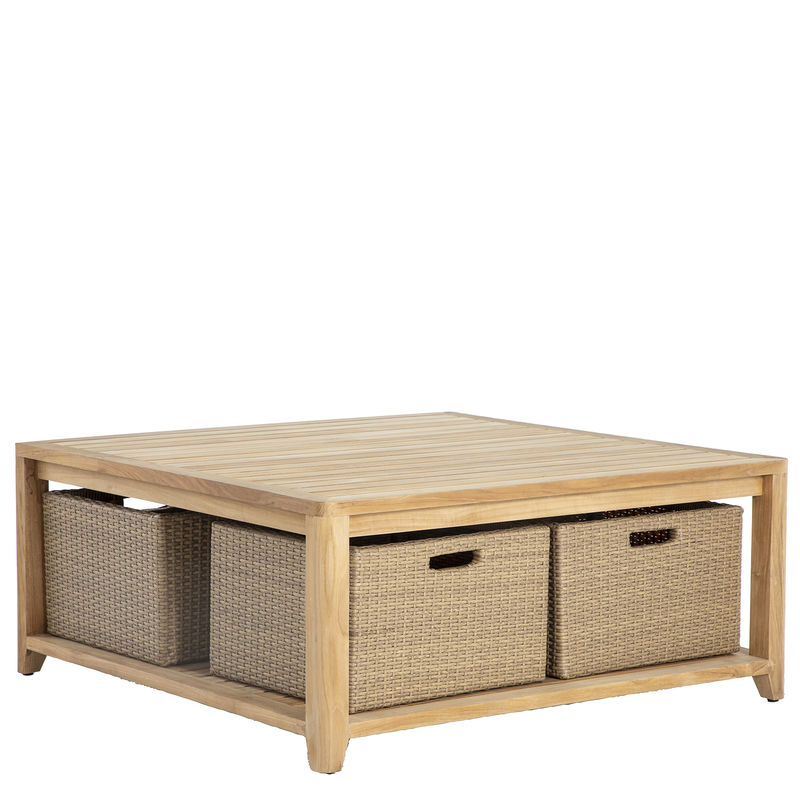Chesapeake 4 Basket Storage Square Coffee Table