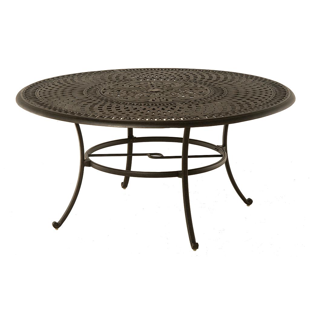 Bella 54&quot; Round Inlaid Lazy Susan Table