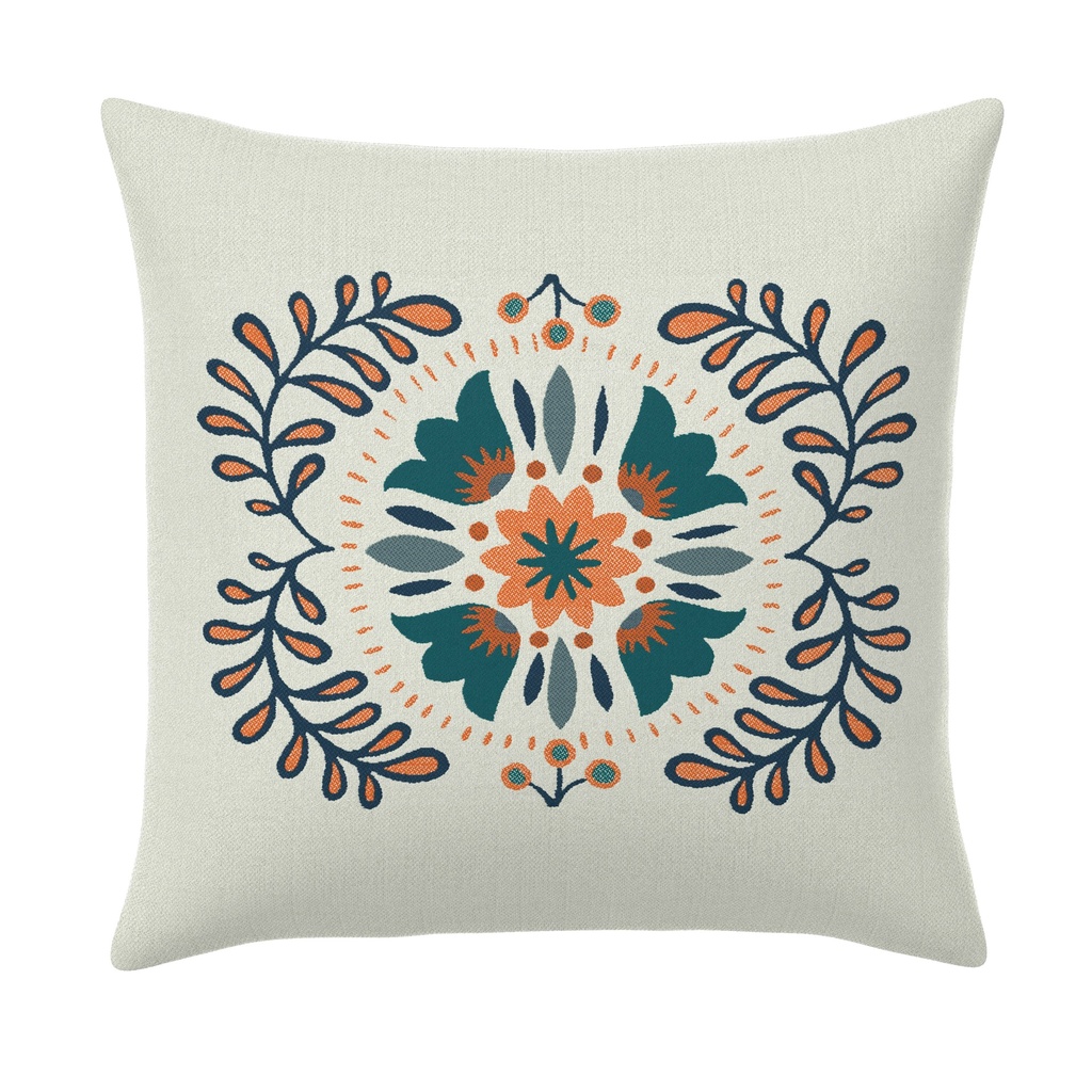 Otomia Medallion Resort/Canvas Natural 20" Square Pillow