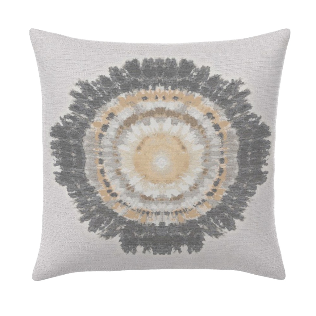 Sunburst Oyster/Canvas Charcoal 22" Pillow
