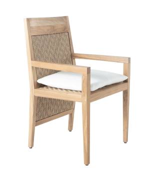 Savannah Teak Extended Back Arm Chair