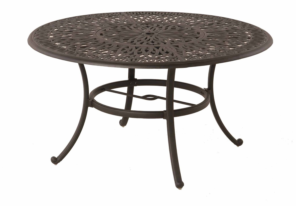 Biscayne 54" Round Inlaid Lazy Susan Table