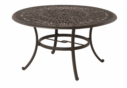 Biscayne 54&quot; Round Inlaid Lazy Susan Table