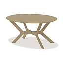 24" x 42" MGP Oval Coffee Table