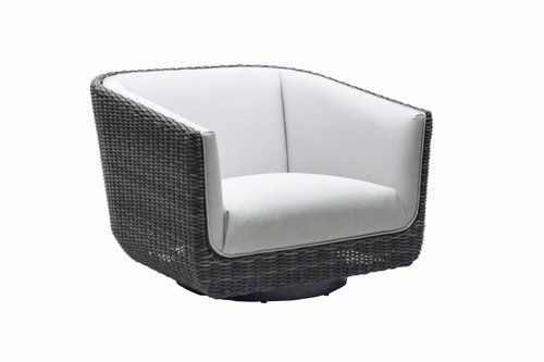 Tribeca Woven Upholstered Swivel Lounge Chair