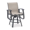 Belle Isle Sling Bar Height Swivel Arm Chair