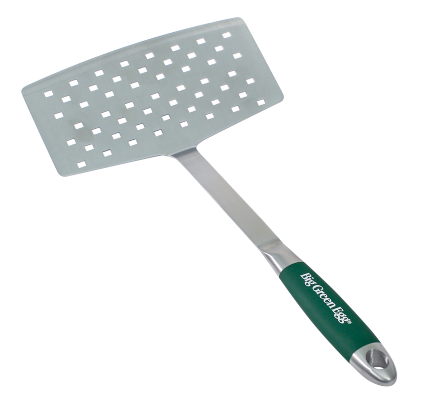 Wide Stainless Spatula with Green Handle