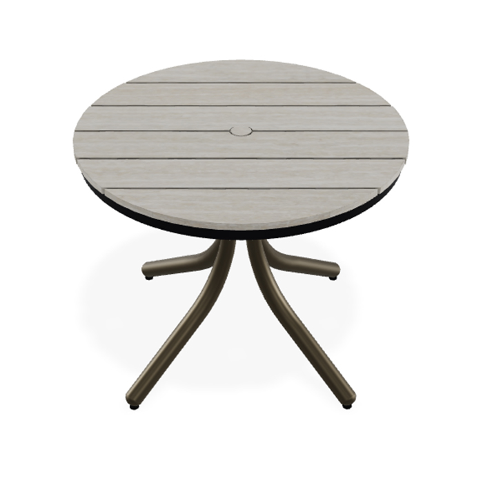 36" Round Rustic Polymer Top w/Hole