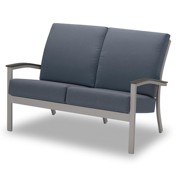Bazza Cushion Two-Seat Loveseat w/Polymer Arms