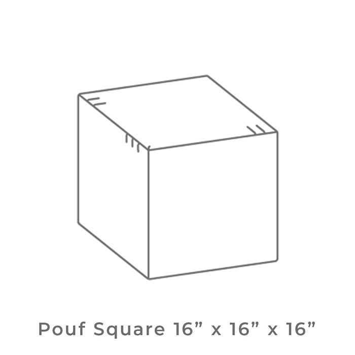 Lily Hive 16" x 16" x 16" Square Pouf