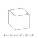 Lily Hive 16" x 16" x 16" Square Pouf