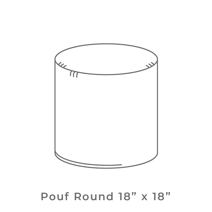 Lily Hive 18" x 18" x 18" Round Pouf