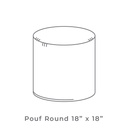 Lily Hive 18" x 18" x 18" Round Pouf