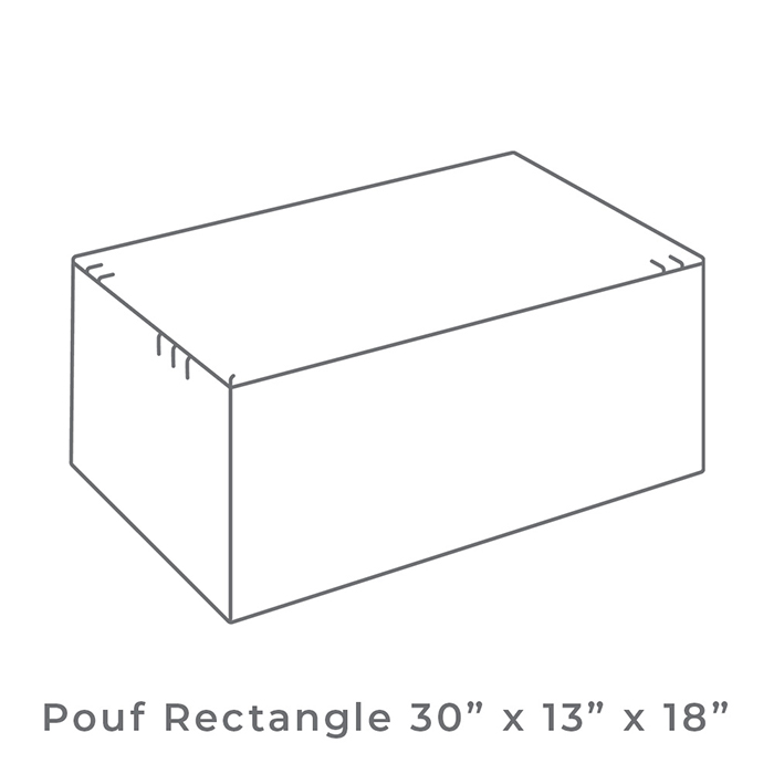 Lily Hive 18" x 30" x 13" Rectangle Pouf