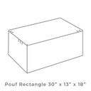 Lily Hive 18" x 30" x 13" Rectangle Pouf