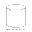 Lily Hive 20" x 20" x 20" Round Pouf