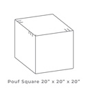 Lily Hive 20" x 20" x 20" Square Pouf
