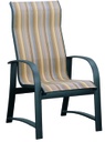 Martinique High Back Dining Chair with Padded Sling