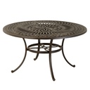 Mayfair 54" Round Inlaid Lazy Susan Dining Table