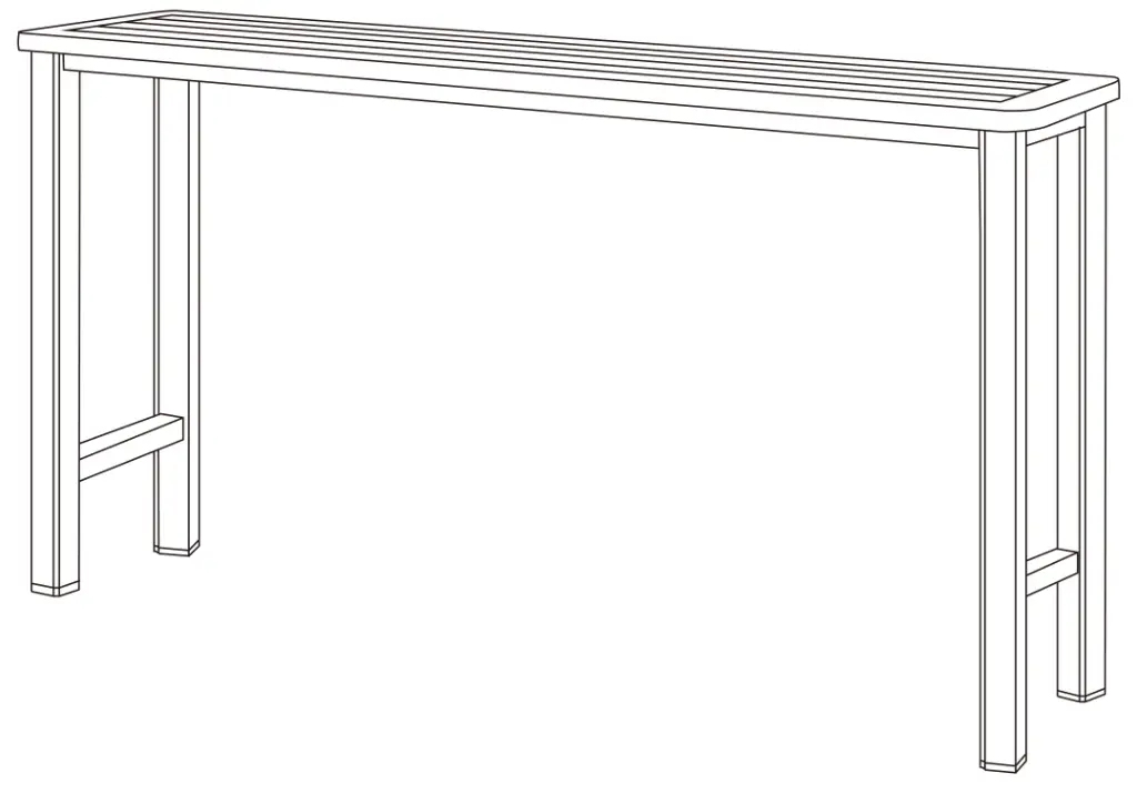 Dominion 16" x 70" Rectangular Counter Console Table