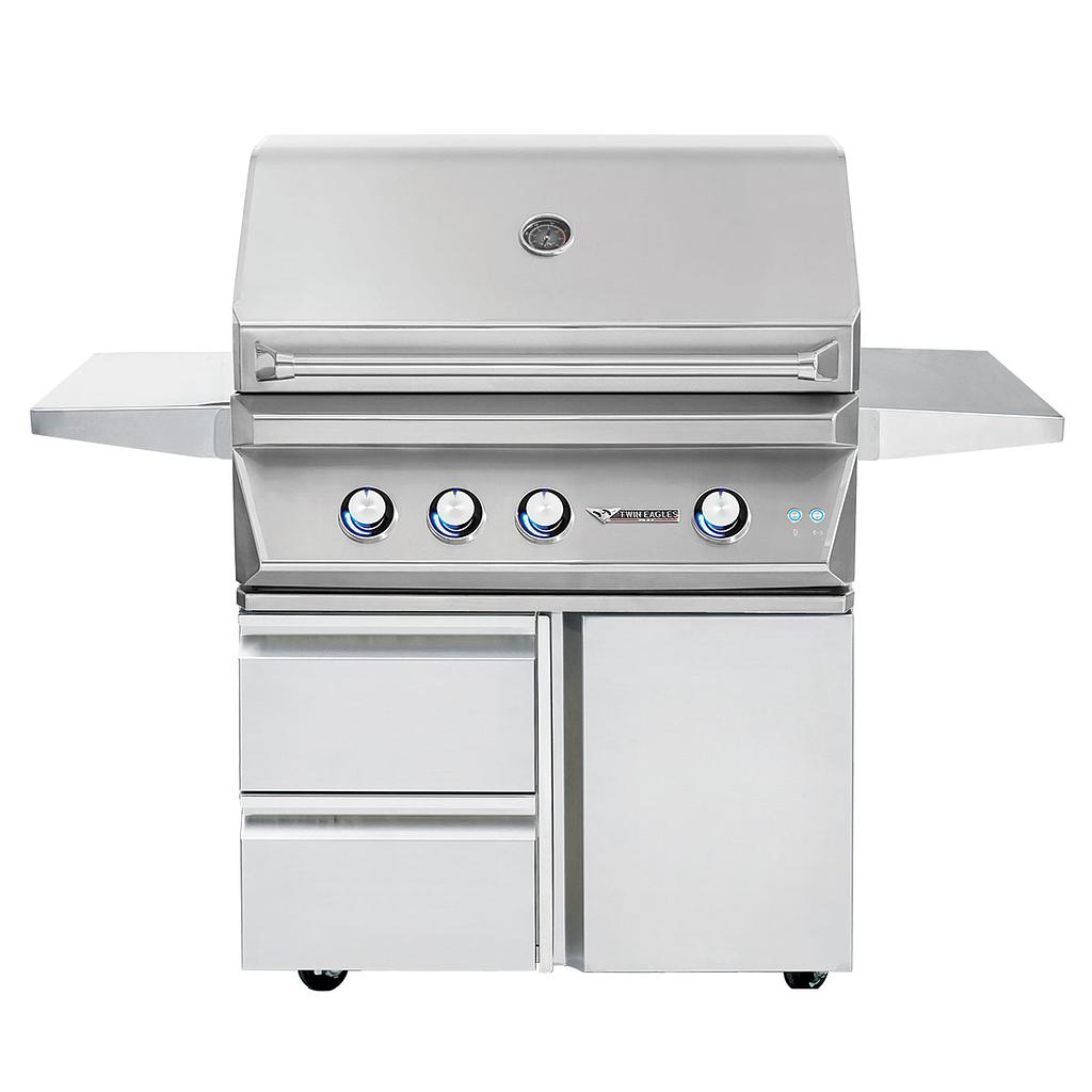 Twin Eagles 36" Grill Base with Storage Drawers & Single Door