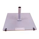 26" x 26" Square Steel Plate Umbrella Base with Wheels