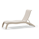Dune MGP Sling Stacking Armless Lay-flat Chaise w/ Wheels