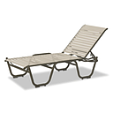 Reliance Contract Strap 16" Four Position Lay-Flat Stacking Armless Chaise