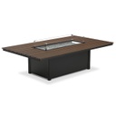 Fire Table Accessories 16" x 44" Rectangular Glass Surround
