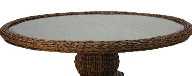 Antigua Woven Top & Glass-61"
