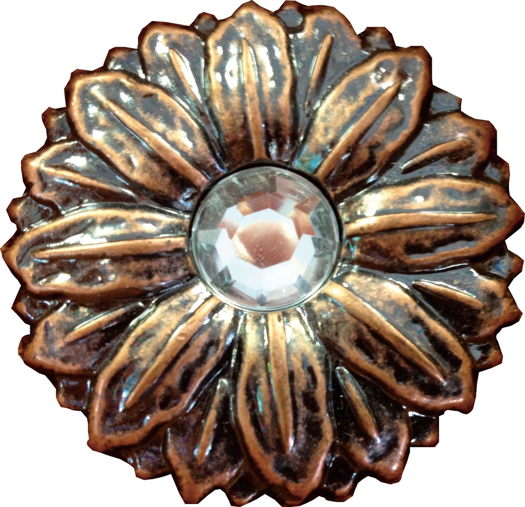 Decorative Buttons Daisy Bronze