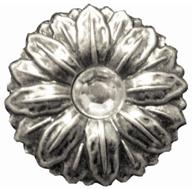 Decorative Buttons Daisy Silver