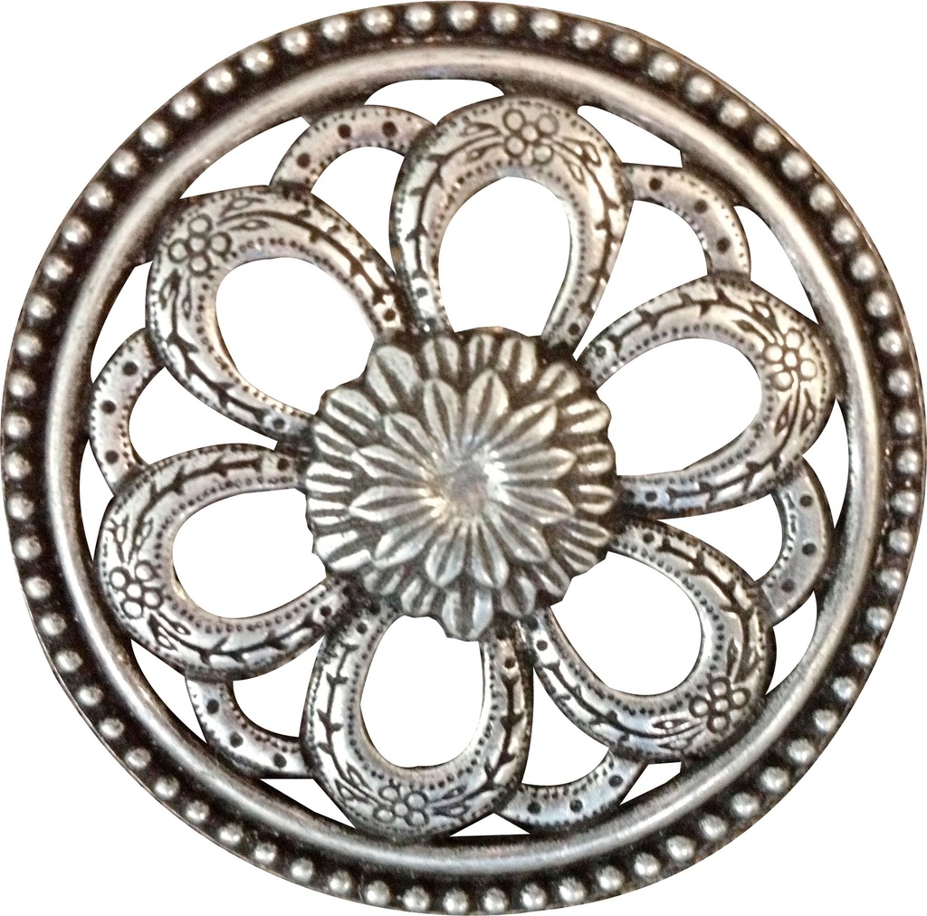 Decorative Buttons Tudor Zinc