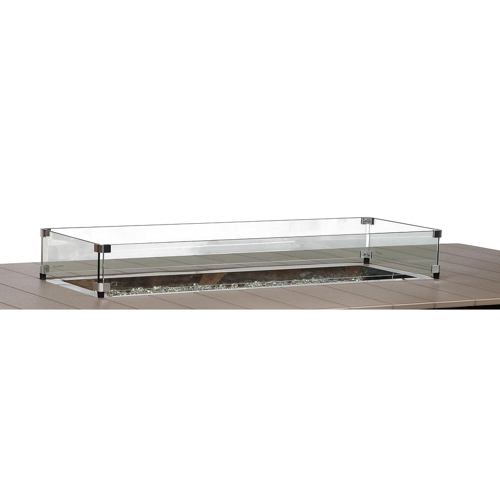 12" x 42" Rectangular Glass Wind Guard