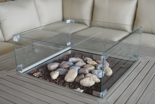 Glass Wind Screen Screen for Concrete 42" Square, 48" Square and 54" Square