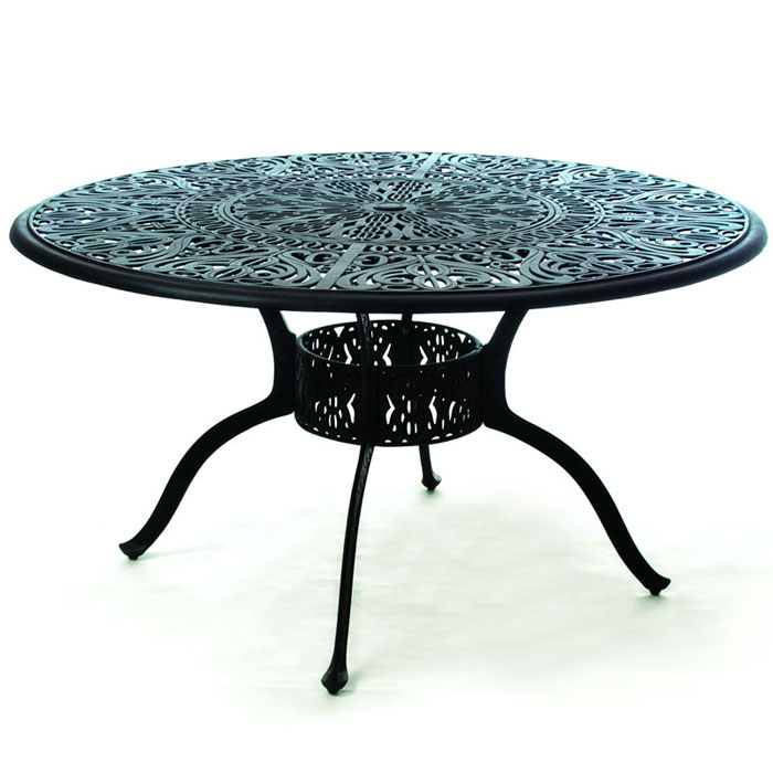 Tuscany 54" Round Inlaid Lazy Susan Table