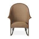 All Seasons High Back Porch Rocker with Padded Seat