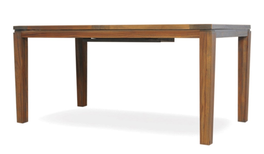 Universal Teak 63-84" Butterfly Leaf 
Umbrella Dining Table