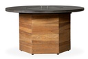 Universal Teak 48” Hexagonal Fire Table