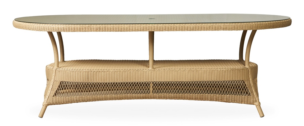 Universal Loom 85" Oval Umbrella Dining Table