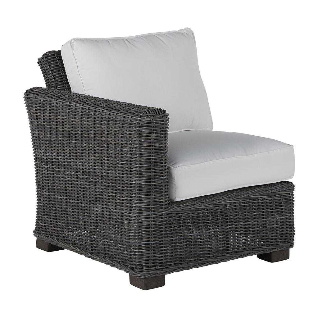 Rustic Woven Sectional Left Arm Facing