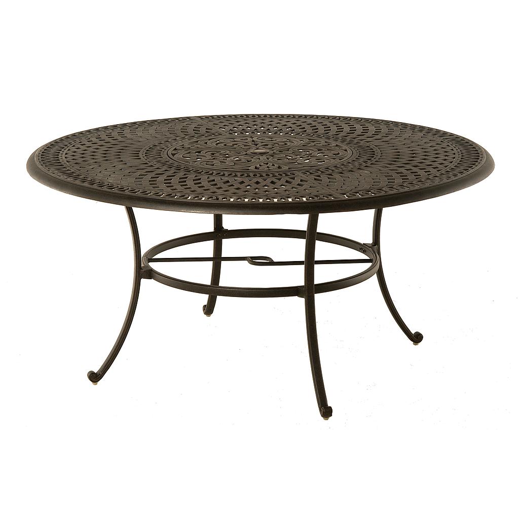 Bella 60" Round Inlaid Lazy Susan Table