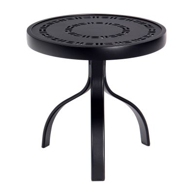 18&quot; Round End Table with Trellis Top Complete