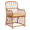 Cane Coffee Table with Slatted Top