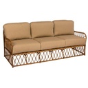 Cane Rectangular Slatted Top Dining Table