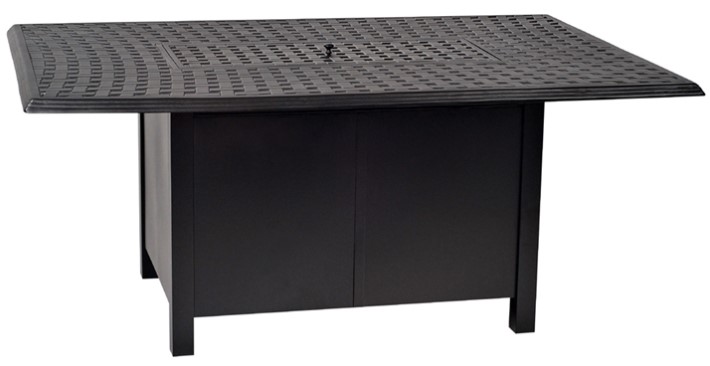 650LCH-Rectangular Chat-Height Fire Table Base with Rectangular Burner