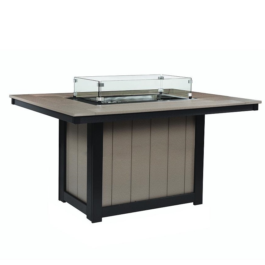 Donoma 42" x 54" Rectangular Fire Dining Table