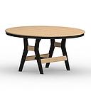 [HRT0060DBK] Harbor 60&quot; Round Dining Table (Black Base &amp; Top)
